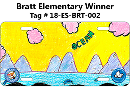 Bratt Elementary Winner - Tag is a scenic water view with mountains in background