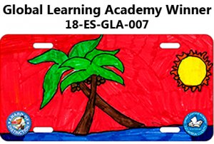 Global Learning Academy Winner - Tag is two palm trees by the water with the sun shining