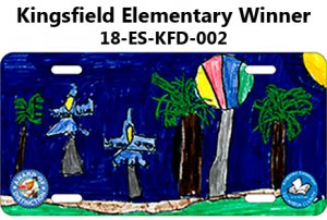 Kingsfield Elementary Winner - Tag has the Blue Angels, the Pensacola Beach Ball and trees