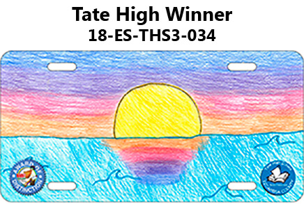 Tate High Winner - Colorful water scene with sun on the horizon